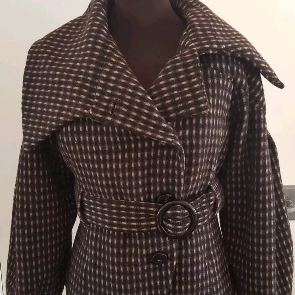 Latte By Coffeeshop Coat Jacket Medium Lined Retro